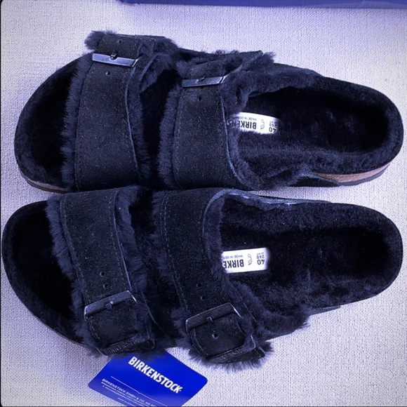 BIRKENSTOCK NEW Shearling Fur Arizona Sandals 40 - Picture 3 of 7